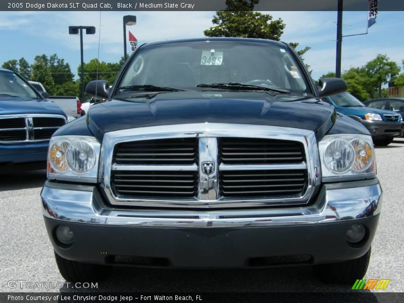 Black / Medium Slate Gray 2005 Dodge Dakota SLT Quad Cab