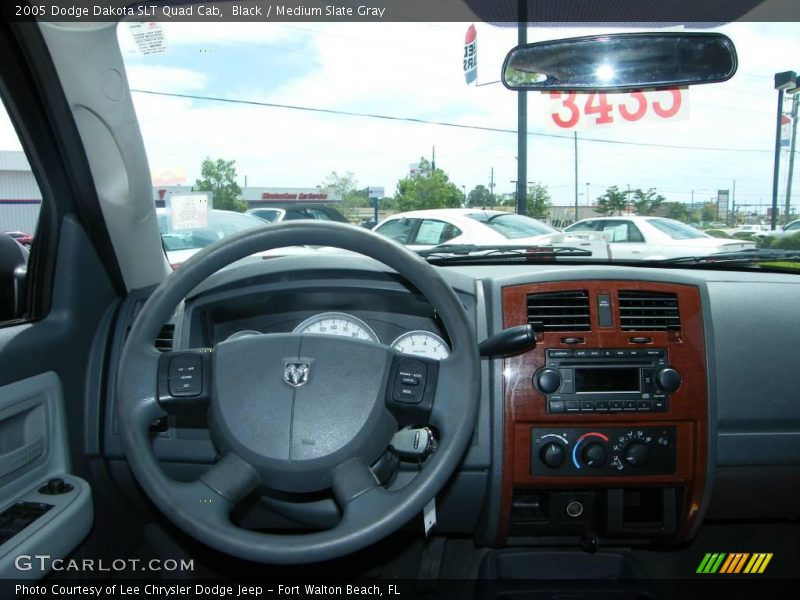 Black / Medium Slate Gray 2005 Dodge Dakota SLT Quad Cab