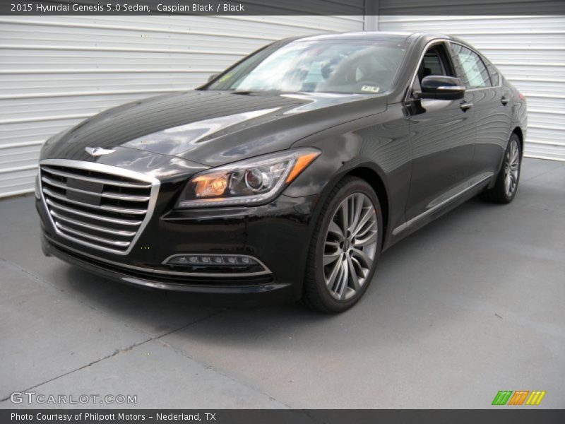 Caspian Black / Black 2015 Hyundai Genesis 5.0 Sedan