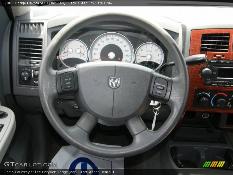 Black / Medium Slate Gray 2005 Dodge Dakota SLT Quad Cab