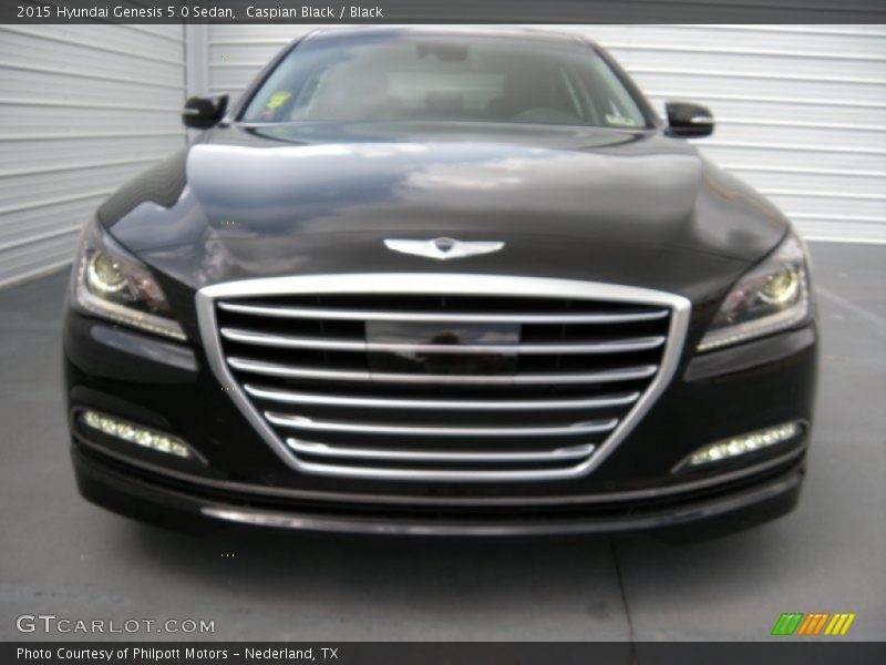 Caspian Black / Black 2015 Hyundai Genesis 5.0 Sedan