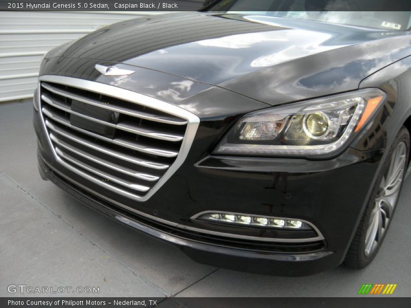 Caspian Black / Black 2015 Hyundai Genesis 5.0 Sedan