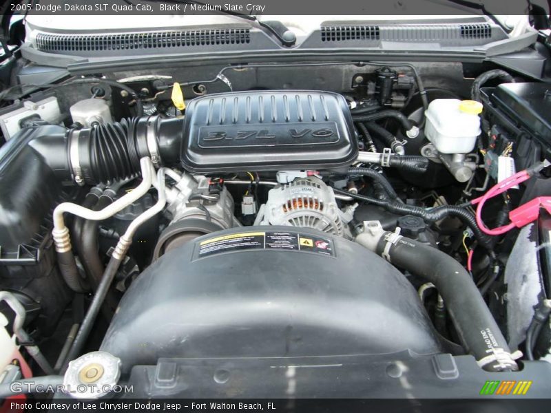 Black / Medium Slate Gray 2005 Dodge Dakota SLT Quad Cab