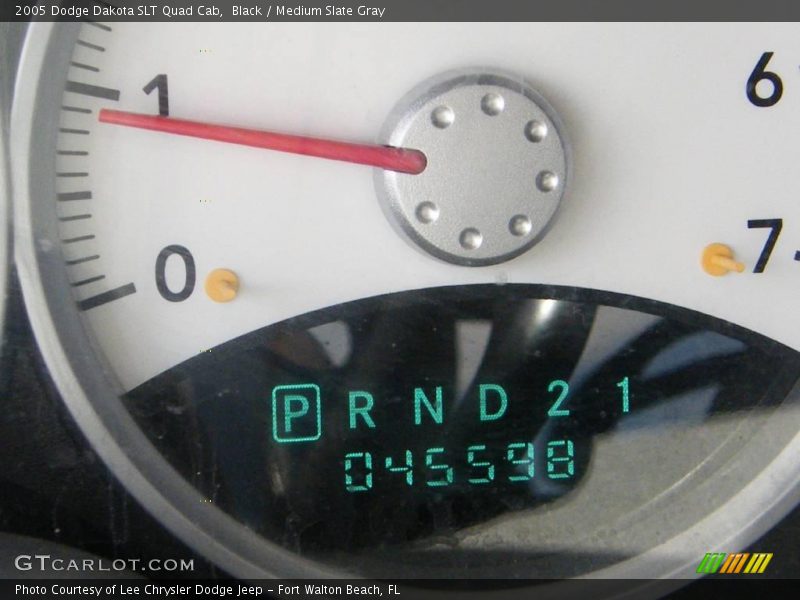 Black / Medium Slate Gray 2005 Dodge Dakota SLT Quad Cab