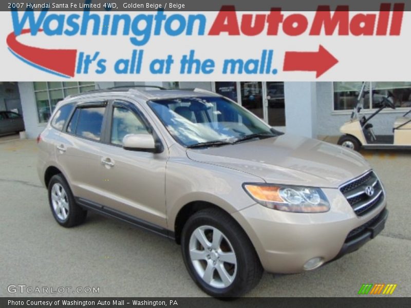 Golden Beige / Beige 2007 Hyundai Santa Fe Limited 4WD