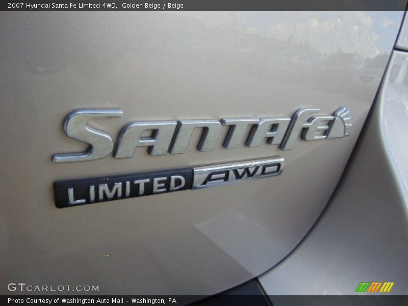 Golden Beige / Beige 2007 Hyundai Santa Fe Limited 4WD