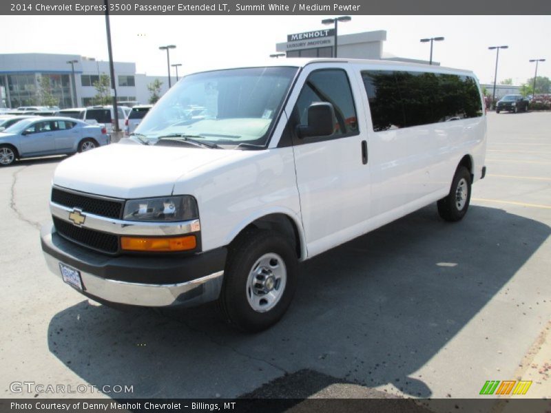 Summit White / Medium Pewter 2014 Chevrolet Express 3500 Passenger Extended LT