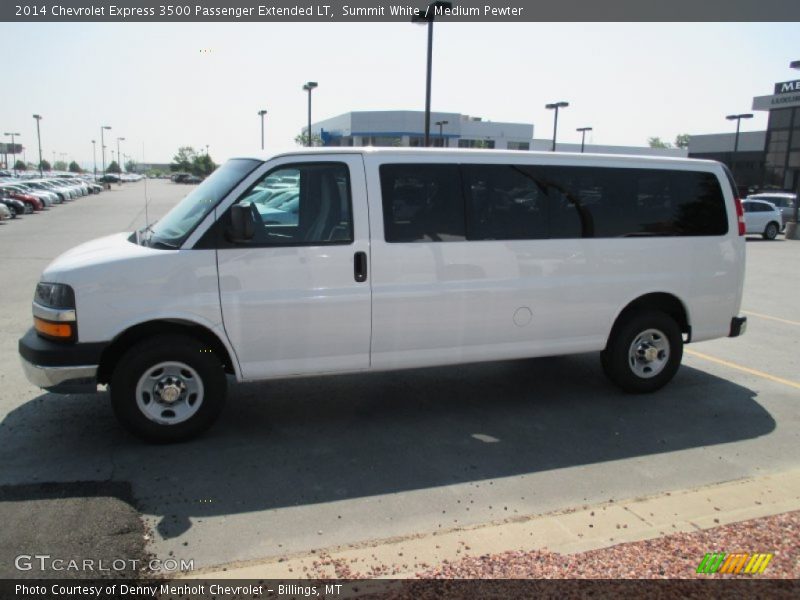 Summit White / Medium Pewter 2014 Chevrolet Express 3500 Passenger Extended LT