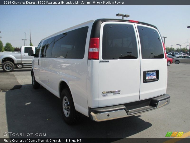 Summit White / Medium Pewter 2014 Chevrolet Express 3500 Passenger Extended LT