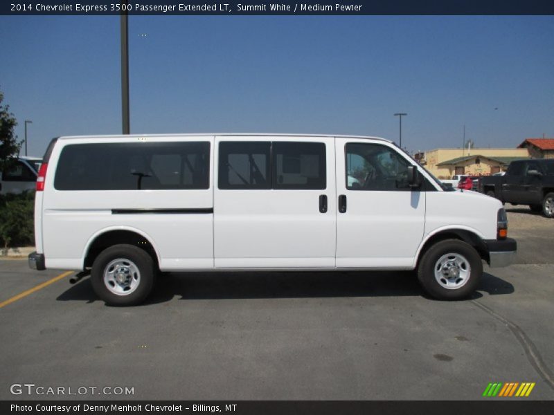 Summit White / Medium Pewter 2014 Chevrolet Express 3500 Passenger Extended LT