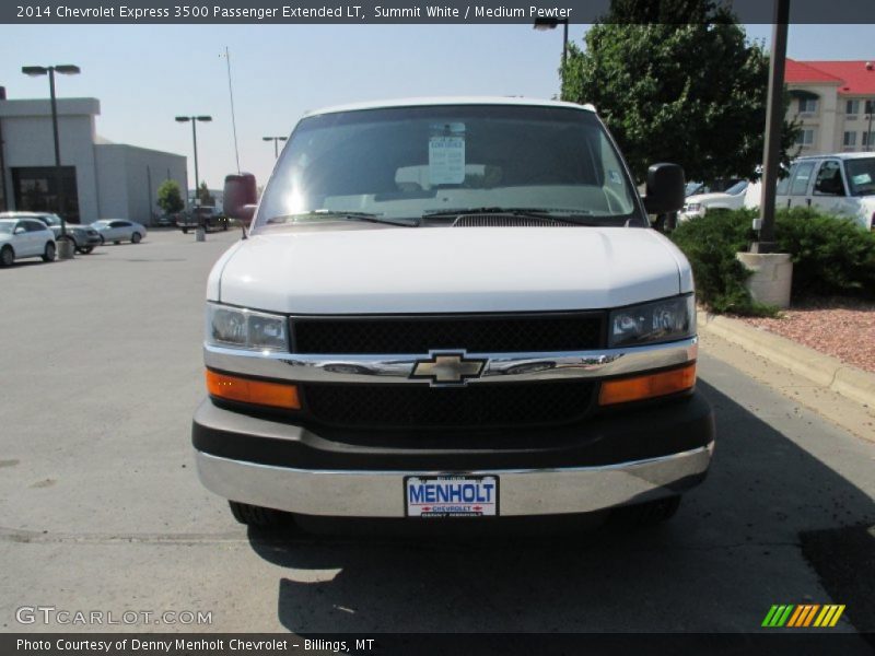 Summit White / Medium Pewter 2014 Chevrolet Express 3500 Passenger Extended LT