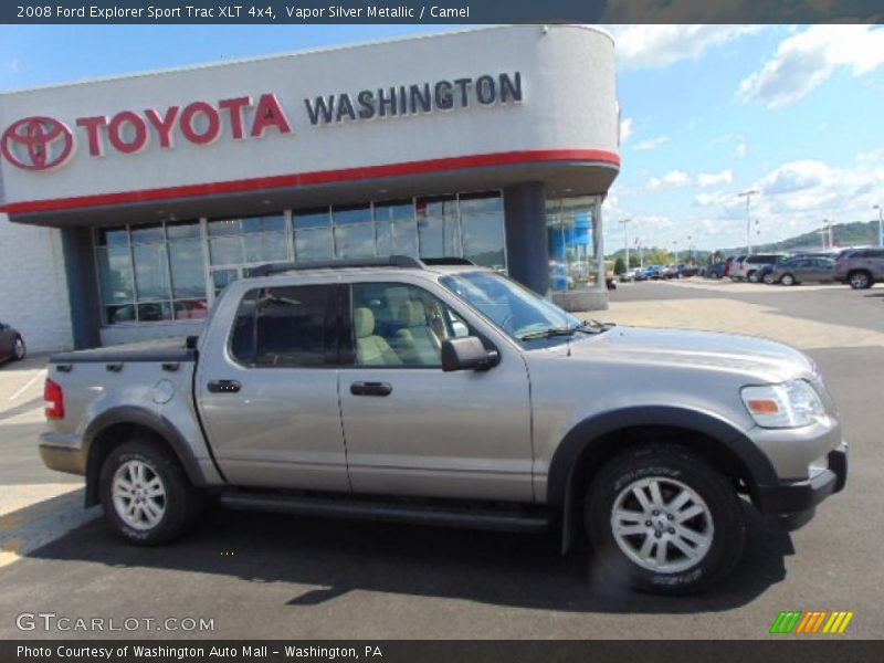 Vapor Silver Metallic / Camel 2008 Ford Explorer Sport Trac XLT 4x4
