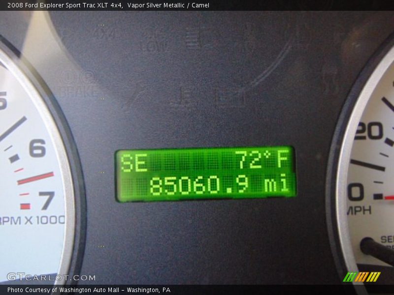 Vapor Silver Metallic / Camel 2008 Ford Explorer Sport Trac XLT 4x4