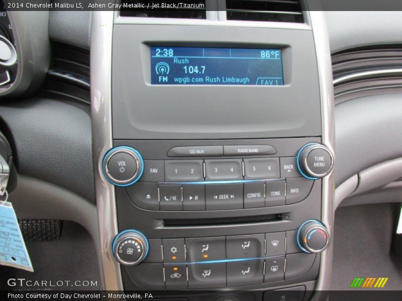 Ashen Gray Metallic / Jet Black/Titanium 2014 Chevrolet Malibu LS