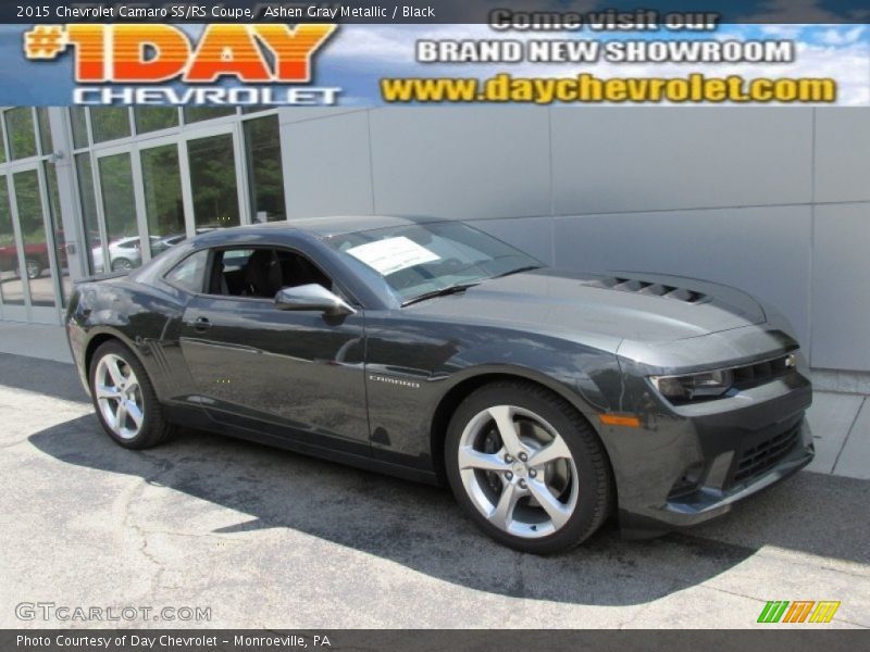 Ashen Gray Metallic / Black 2015 Chevrolet Camaro SS/RS Coupe