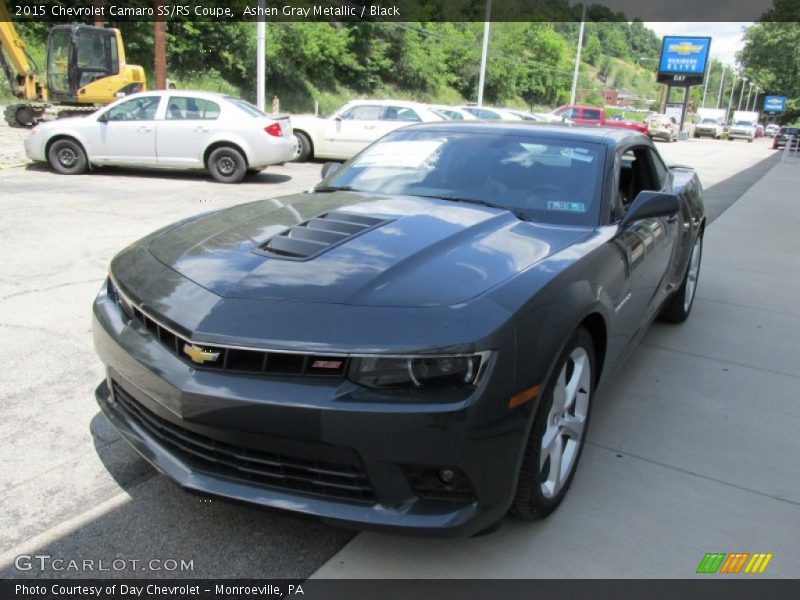 Ashen Gray Metallic / Black 2015 Chevrolet Camaro SS/RS Coupe