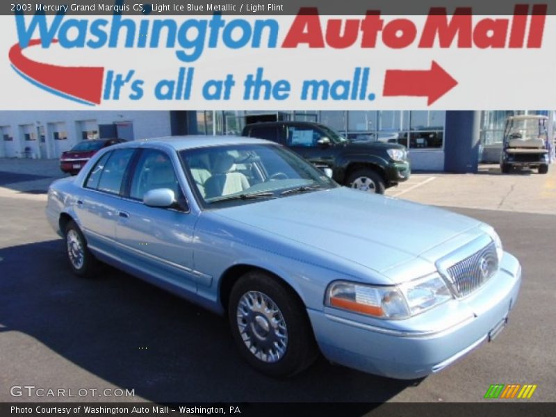 Light Ice Blue Metallic / Light Flint 2003 Mercury Grand Marquis GS