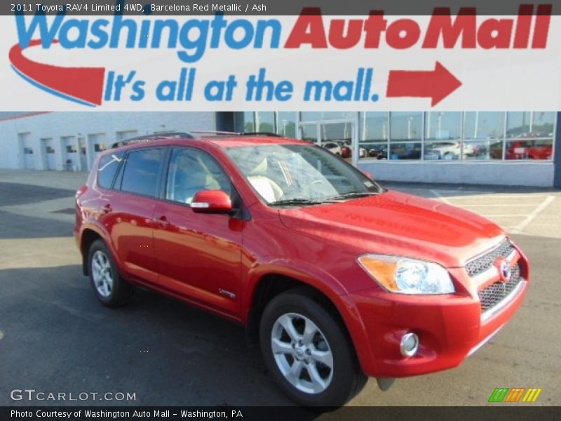 Barcelona Red Metallic / Ash 2011 Toyota RAV4 Limited 4WD