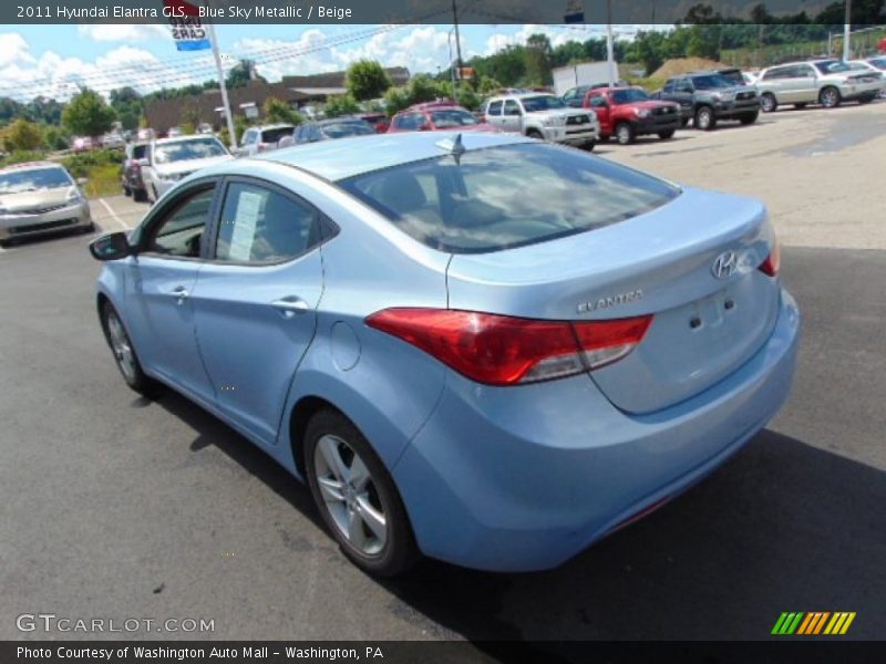 Blue Sky Metallic / Beige 2011 Hyundai Elantra GLS
