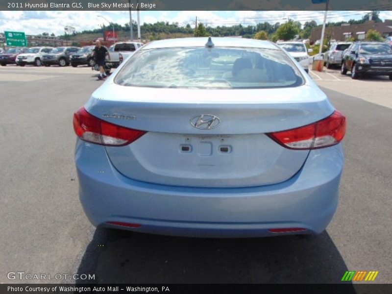 Blue Sky Metallic / Beige 2011 Hyundai Elantra GLS