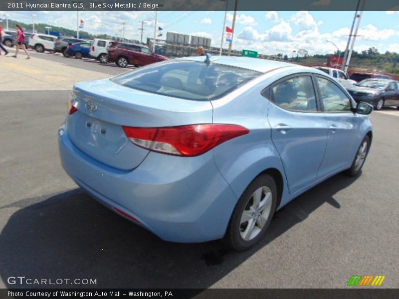 Blue Sky Metallic / Beige 2011 Hyundai Elantra GLS