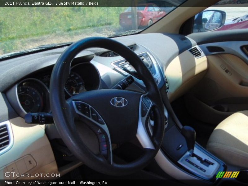 Blue Sky Metallic / Beige 2011 Hyundai Elantra GLS