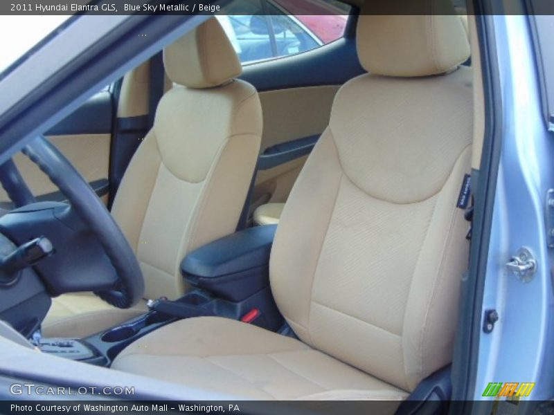 Blue Sky Metallic / Beige 2011 Hyundai Elantra GLS