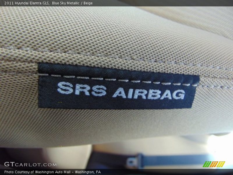 Blue Sky Metallic / Beige 2011 Hyundai Elantra GLS