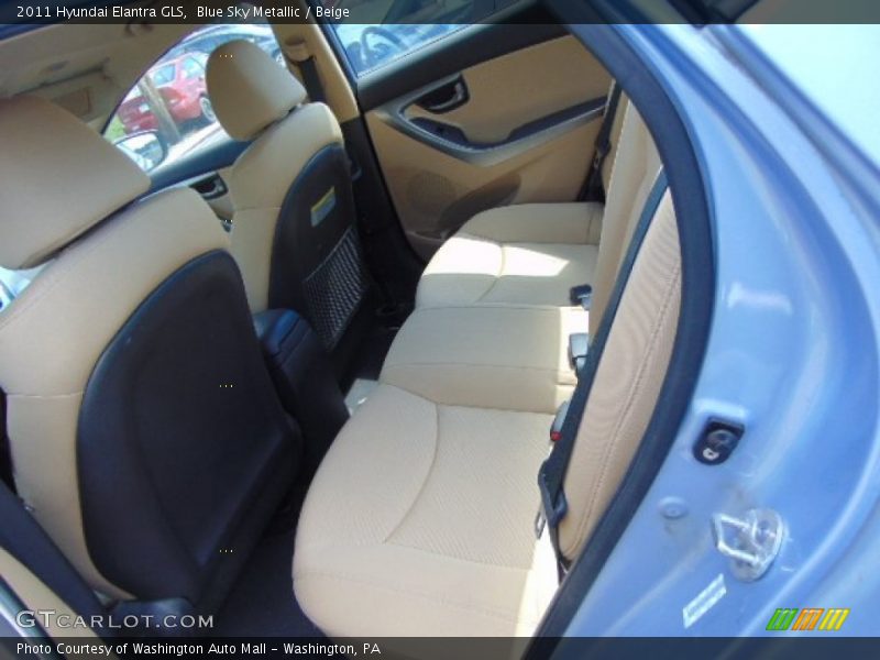 Blue Sky Metallic / Beige 2011 Hyundai Elantra GLS