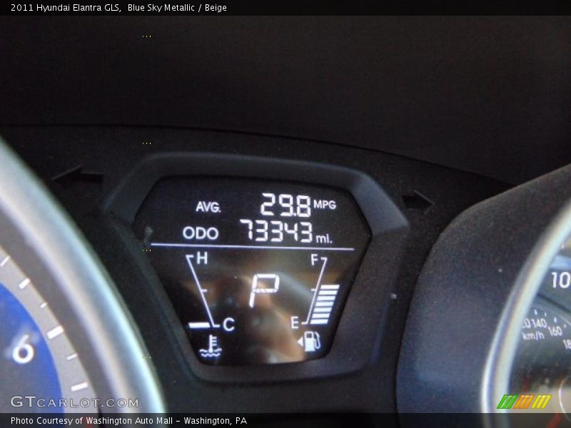 Blue Sky Metallic / Beige 2011 Hyundai Elantra GLS