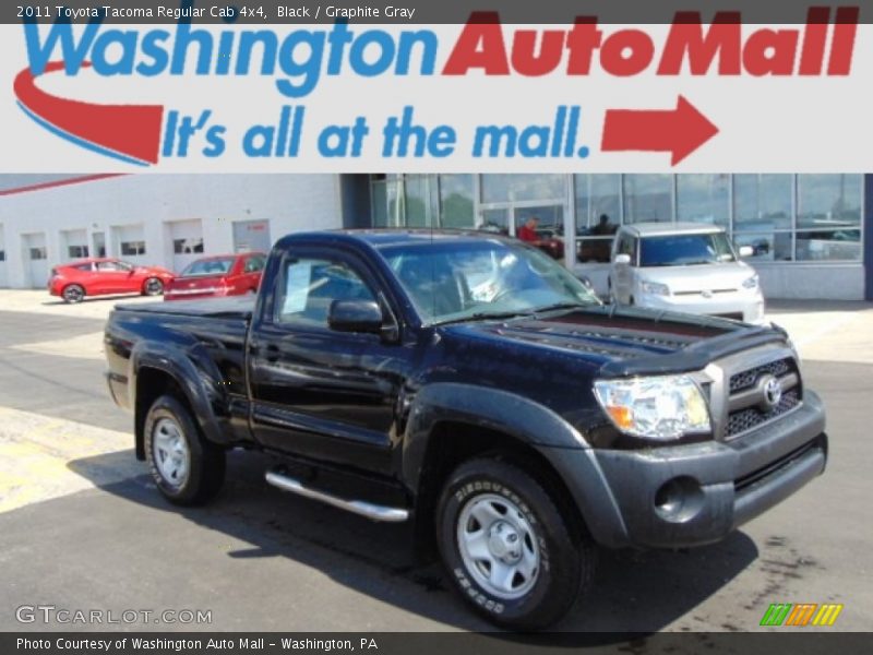 Black / Graphite Gray 2011 Toyota Tacoma Regular Cab 4x4