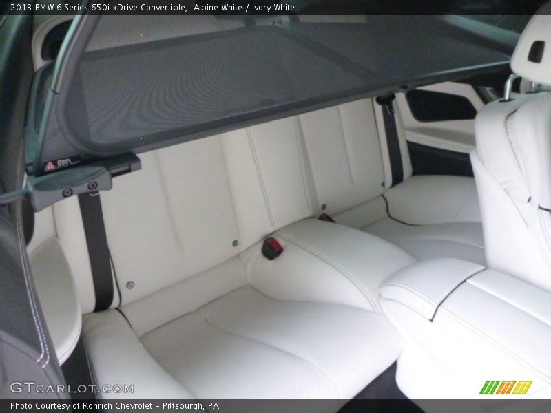 Rear Seat of 2013 6 Series 650i xDrive Convertible