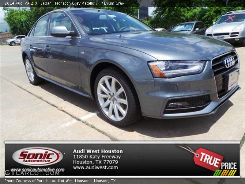Monsoon Grey Metallic / Titanium Grey 2014 Audi A4 2.0T Sedan