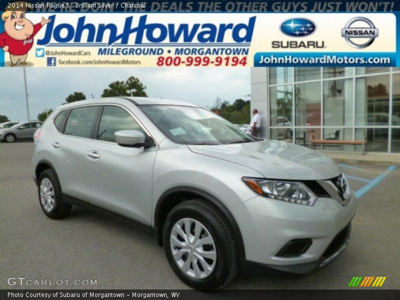 Brilliant Silver / Charcoal 2014 Nissan Rogue S