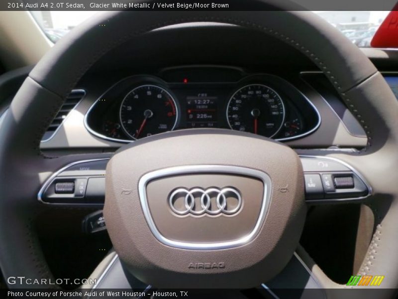 Glacier White Metallic / Velvet Beige/Moor Brown 2014 Audi A4 2.0T Sedan