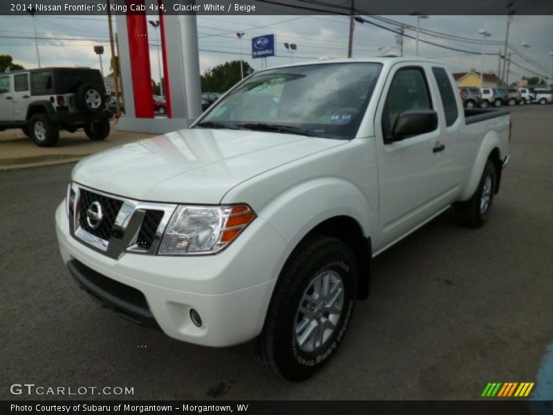 Glacier White / Beige 2014 Nissan Frontier SV King Cab 4x4