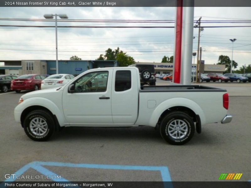 Glacier White / Beige 2014 Nissan Frontier SV King Cab 4x4