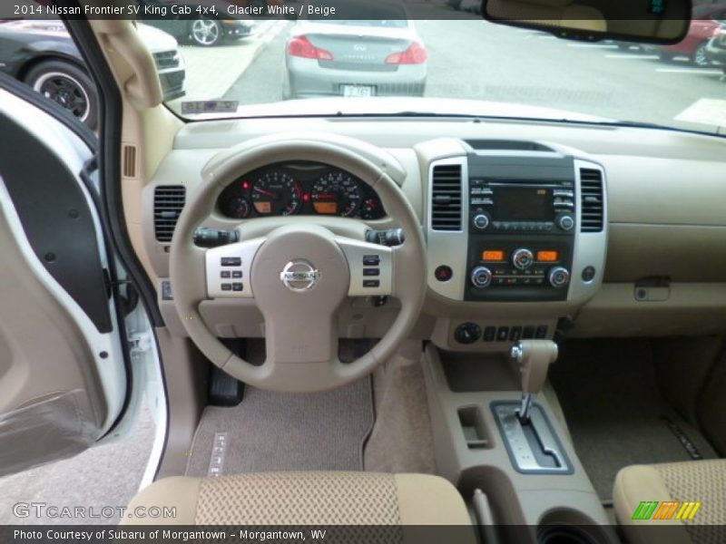 Glacier White / Beige 2014 Nissan Frontier SV King Cab 4x4