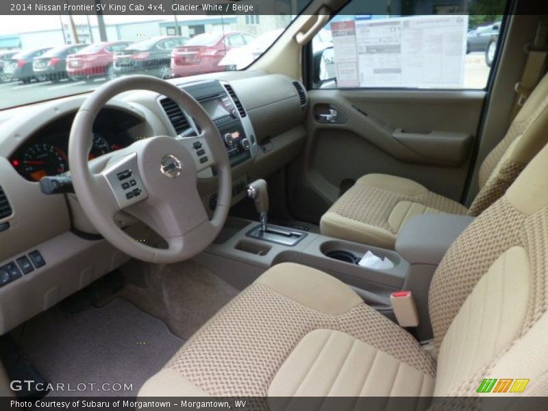 Glacier White / Beige 2014 Nissan Frontier SV King Cab 4x4