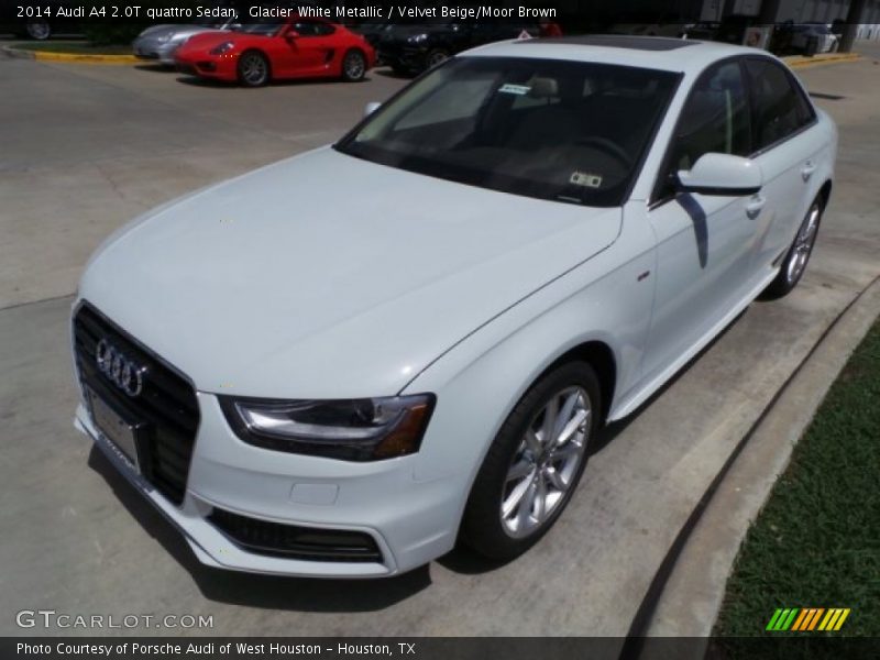 Glacier White Metallic / Velvet Beige/Moor Brown 2014 Audi A4 2.0T quattro Sedan