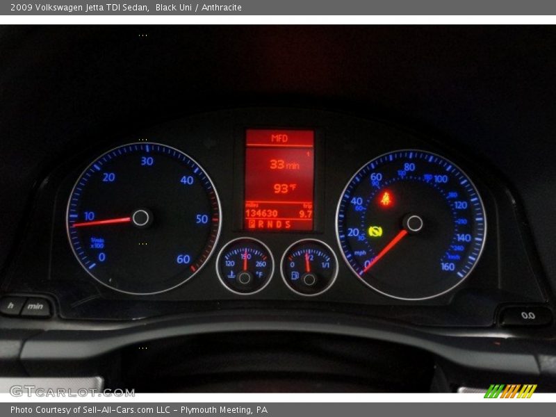 Black Uni / Anthracite 2009 Volkswagen Jetta TDI Sedan