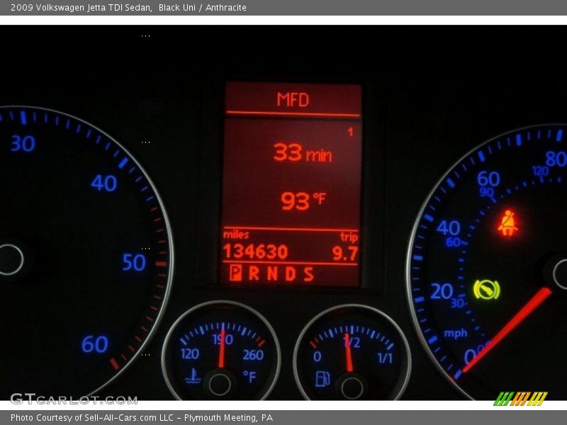 Black Uni / Anthracite 2009 Volkswagen Jetta TDI Sedan