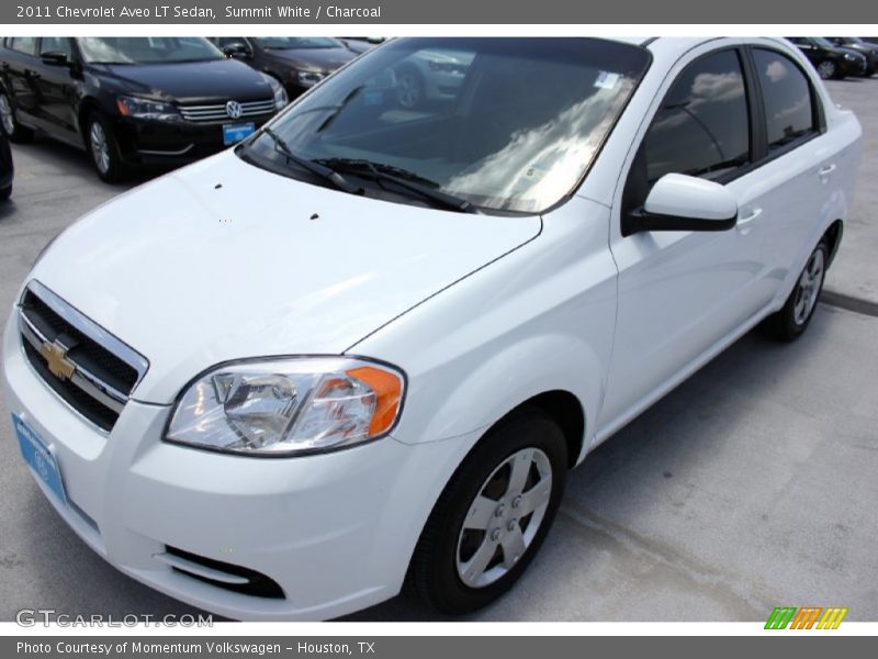 Summit White / Charcoal 2011 Chevrolet Aveo LT Sedan