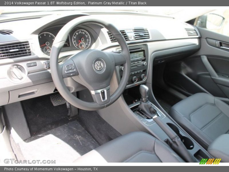 Platinum Gray Metallic / Titan Black 2014 Volkswagen Passat 1.8T Wolfsburg Edition
