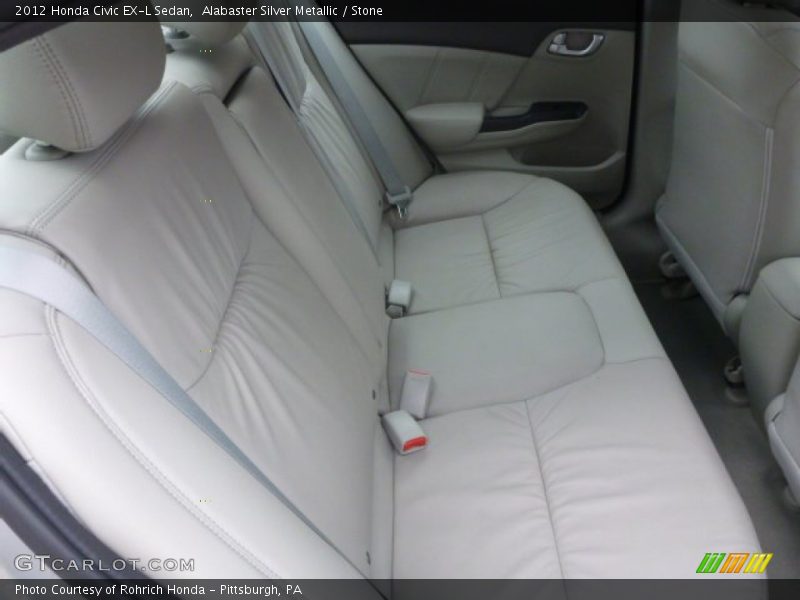 Alabaster Silver Metallic / Stone 2012 Honda Civic EX-L Sedan