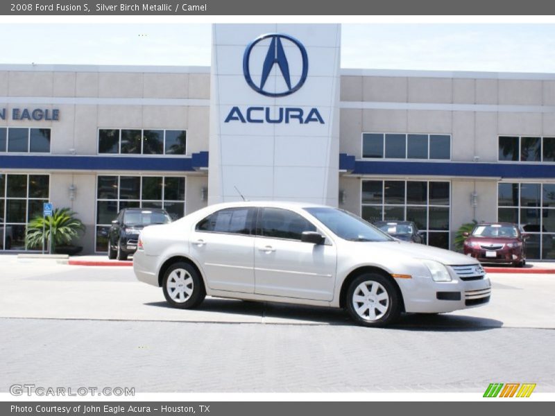 Silver Birch Metallic / Camel 2008 Ford Fusion S