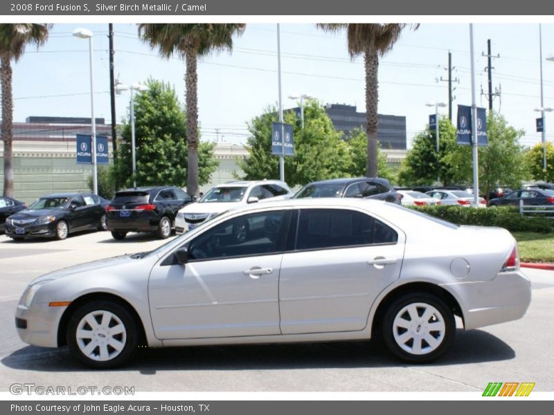 Silver Birch Metallic / Camel 2008 Ford Fusion S