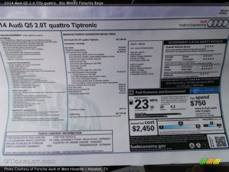 Ibis White / Pistachio Beige 2014 Audi Q5 2.0 TFSI quattro