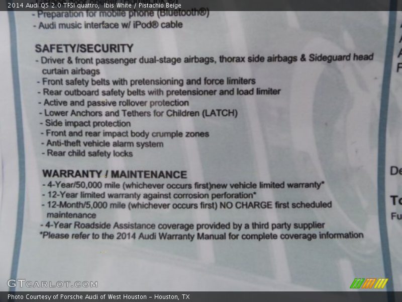 Ibis White / Pistachio Beige 2014 Audi Q5 2.0 TFSI quattro
