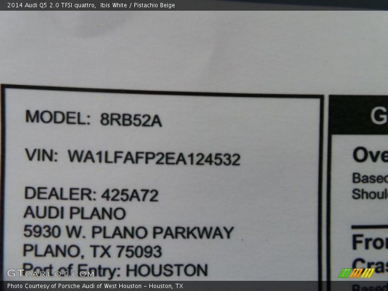 Ibis White / Pistachio Beige 2014 Audi Q5 2.0 TFSI quattro